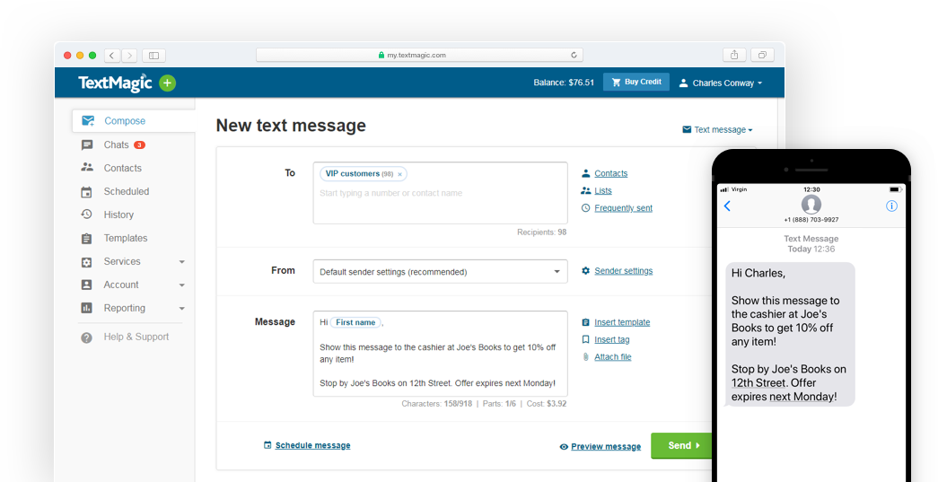 SMS Software: Download &amp; Send Texts From PC and Mac