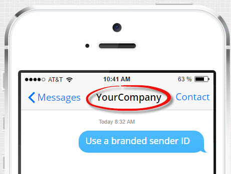 Branded sender ID