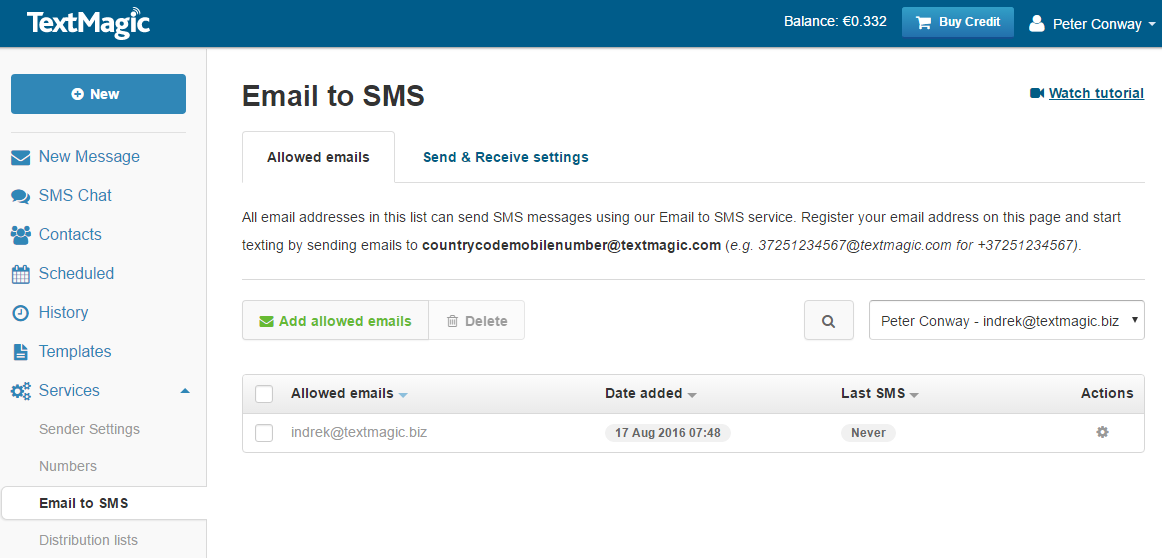Email to SMS