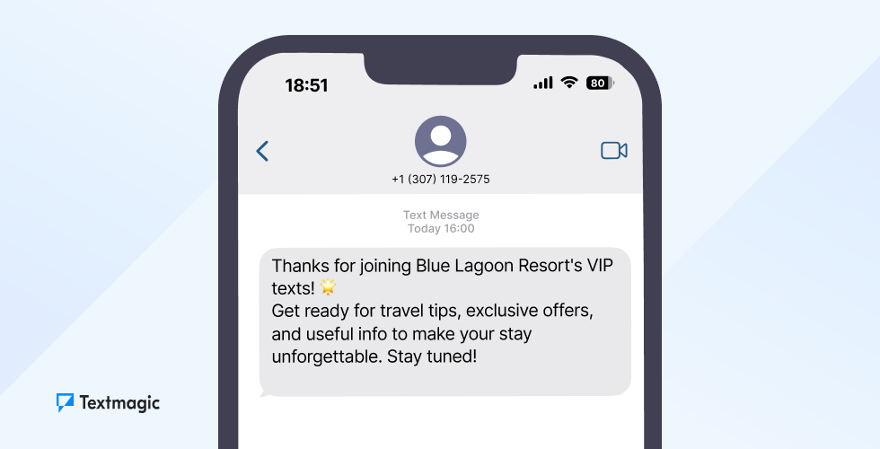 Hospitality SMS - opt-in customers