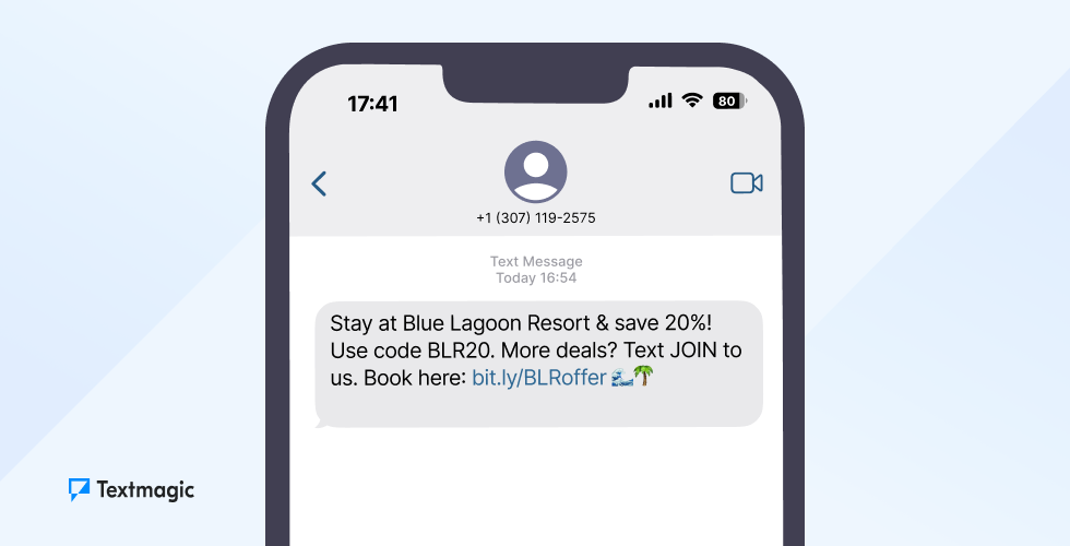 Hospitality SMS - send offers