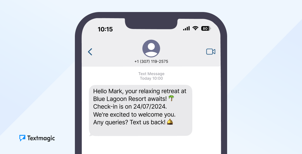 Hospitality SMS - booking reminders