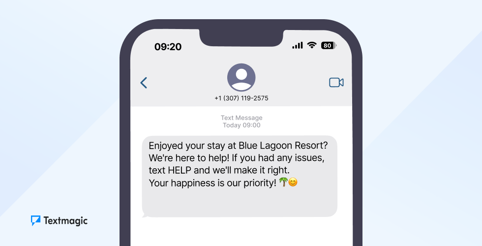 Hospitality SMS - improve reviews