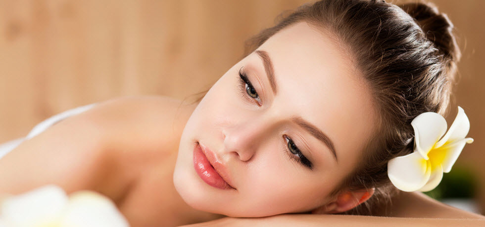 woman lying down at spa salon