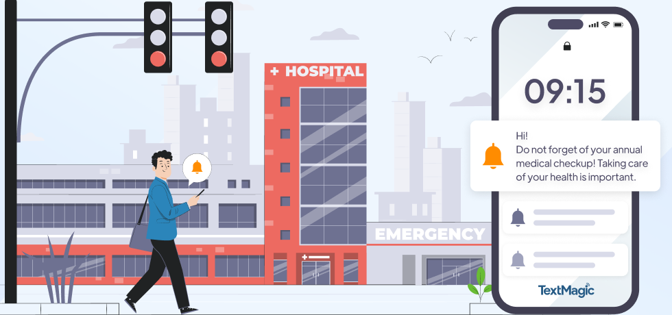 Healthcare SMS geofencing
