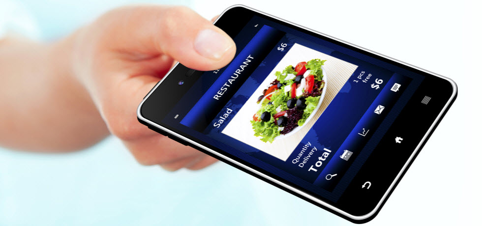 mobile phone with restaurant order