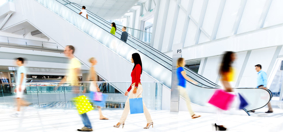 people walking at shopping mall