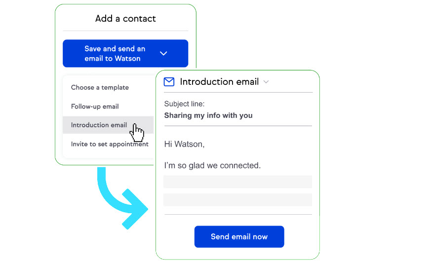 Keap client relationship management tool view