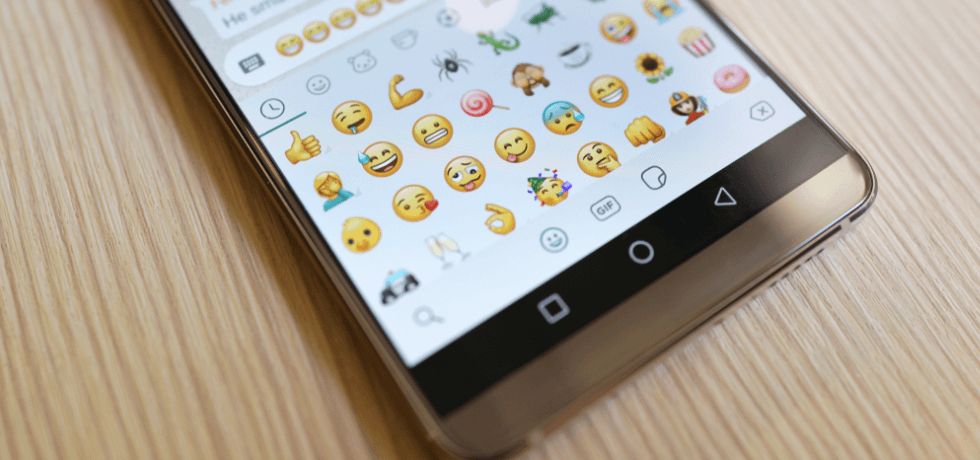 Emoji text in mobile phone