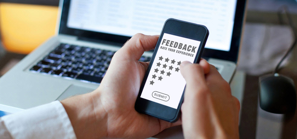giving feedback from mobile phone