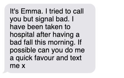 spoofed emergency text