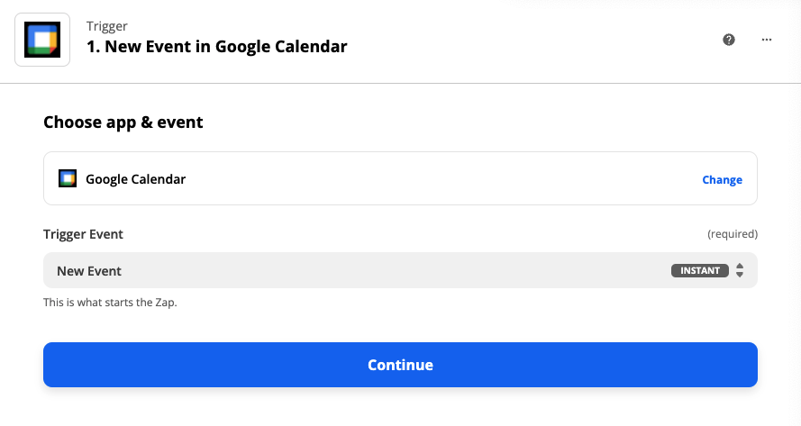 New Event added to Google Calendar