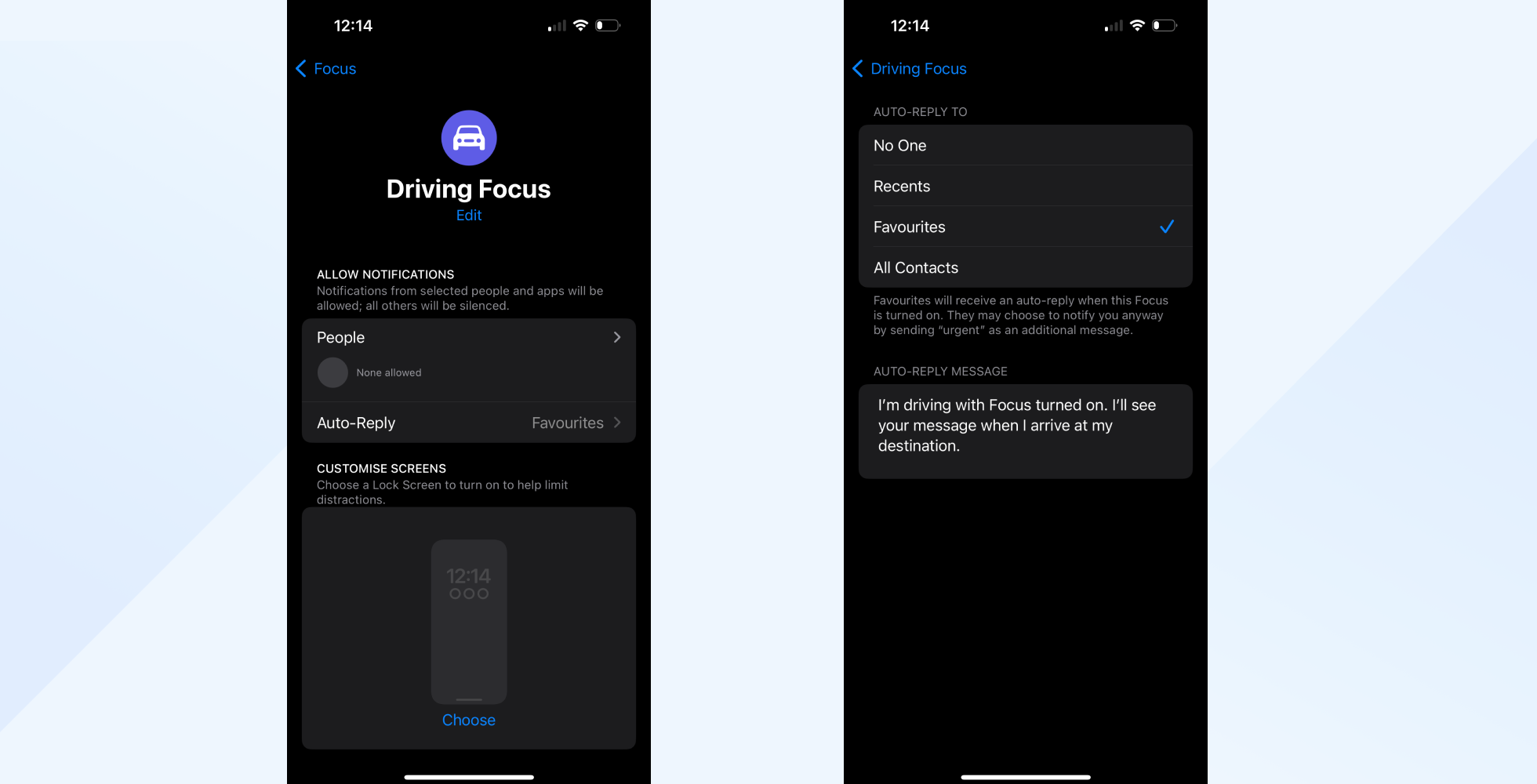 iOS - DND SMS autoresponders while driving