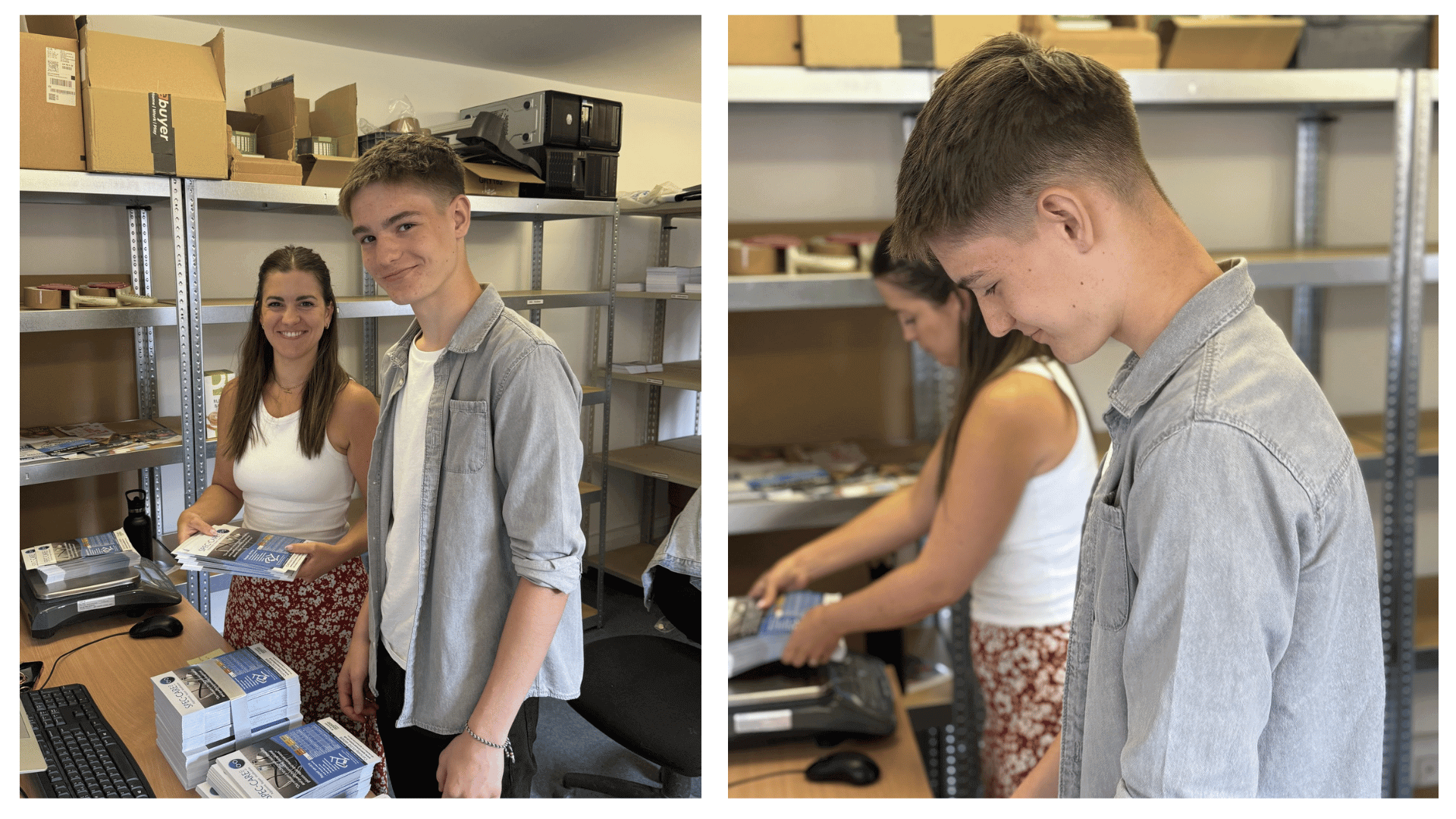 One media young adults at work