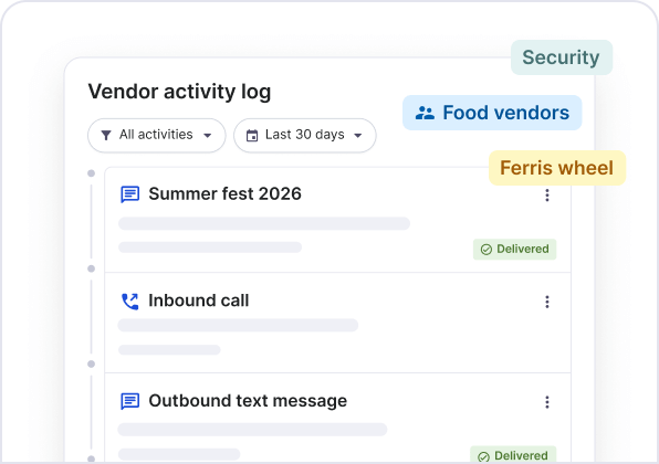 Vendors & partners coordination