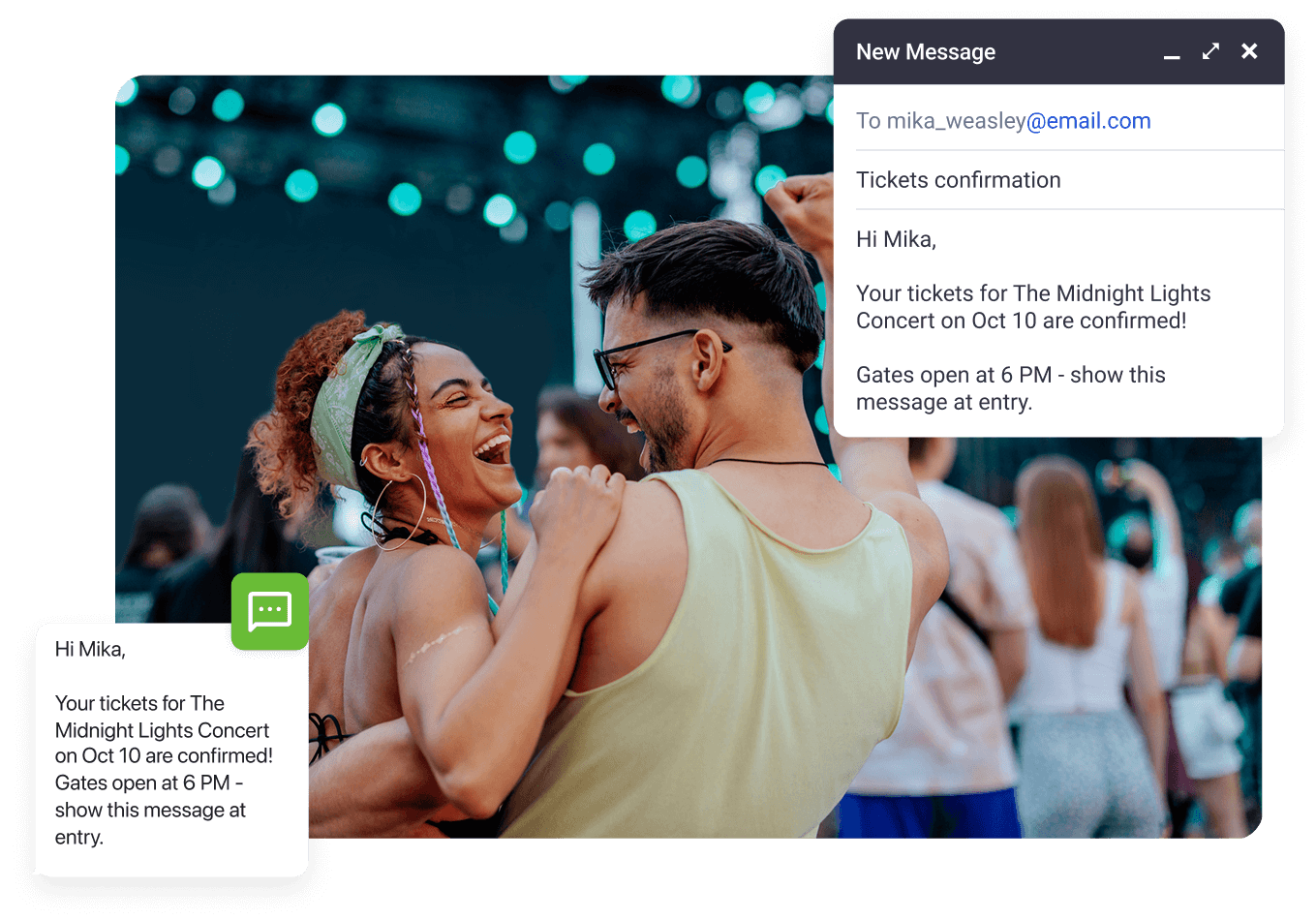 couple dancing at music festival