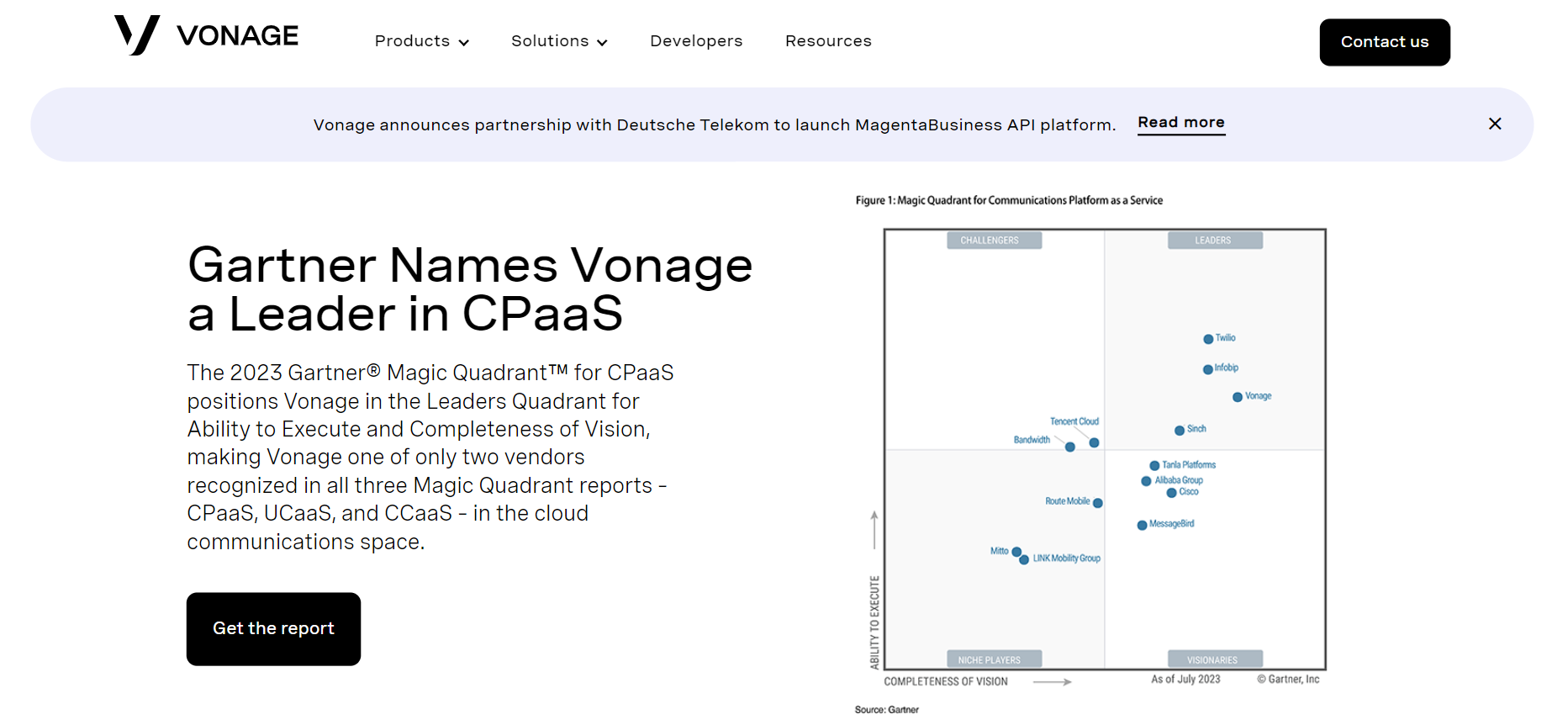 vonage CPaaS vendor