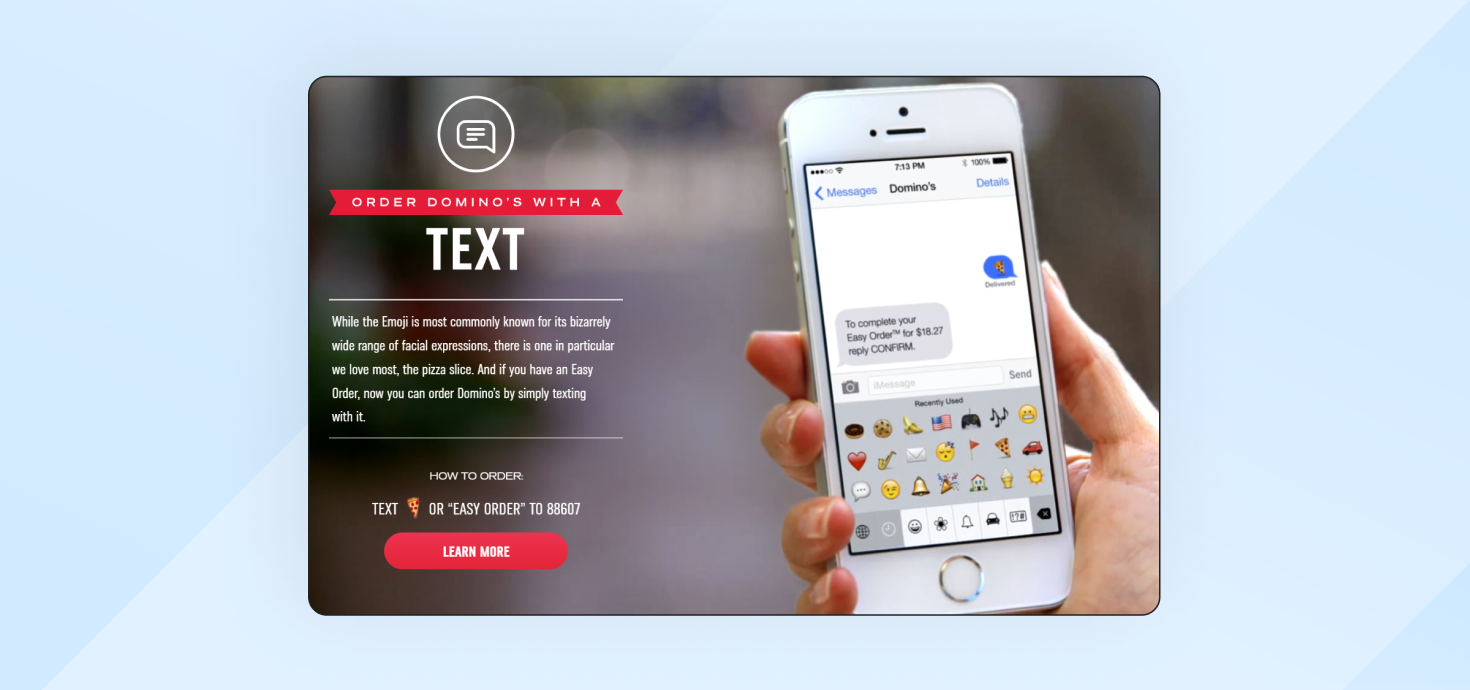domino's pizza - conversational marketing example