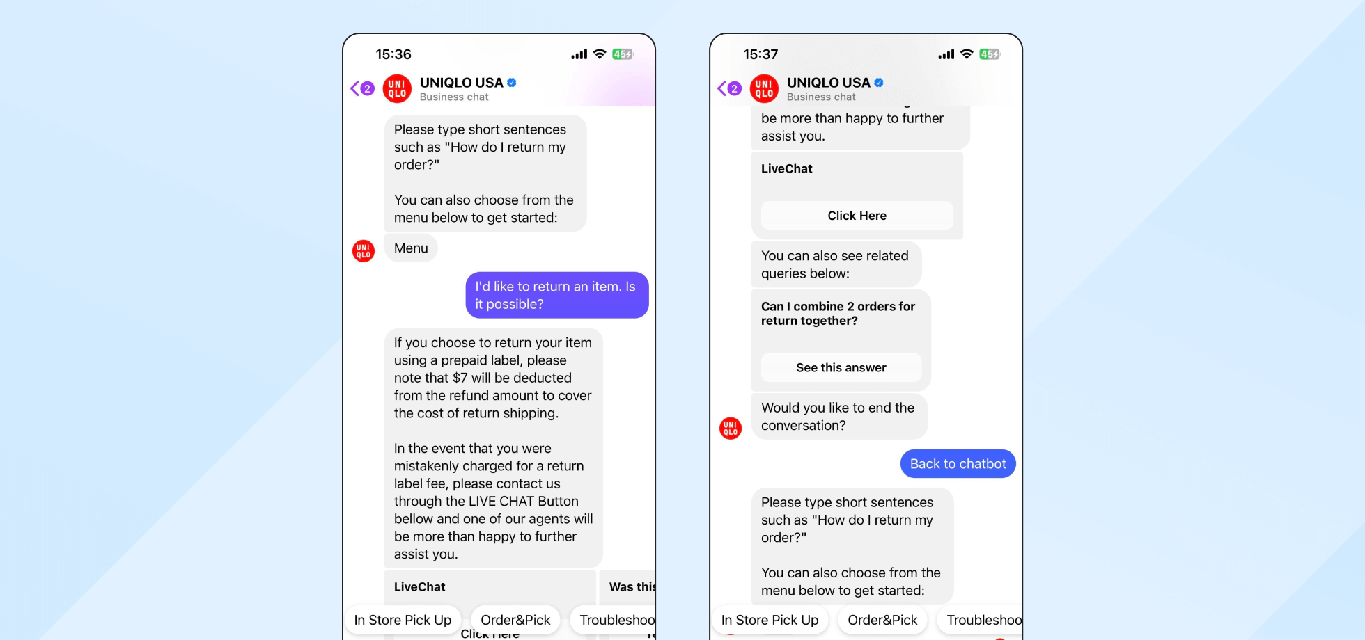 uniqlo chatbot example for conversational marketing