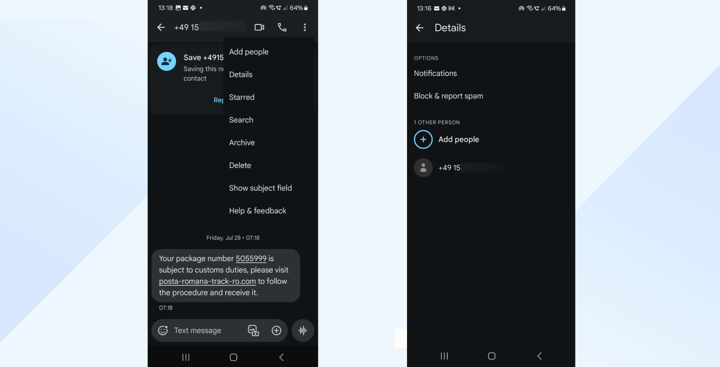 How to block spam texts on Android