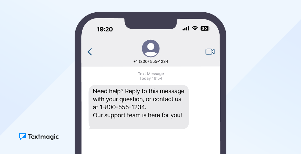 Customer support transactional SMS