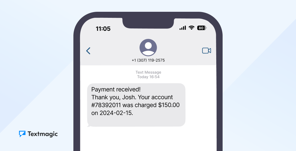 Payment alerts transactional SMS