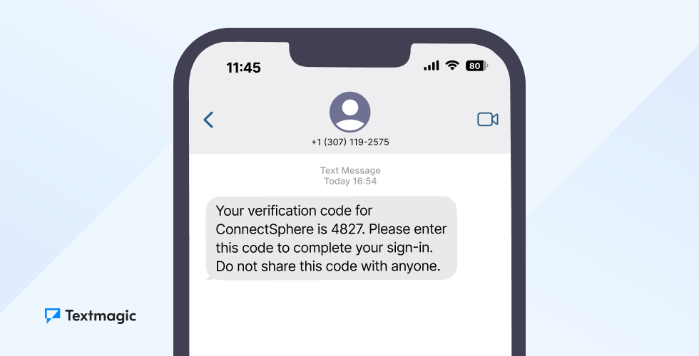 Two-factor authentication (2FA) transactional SMS