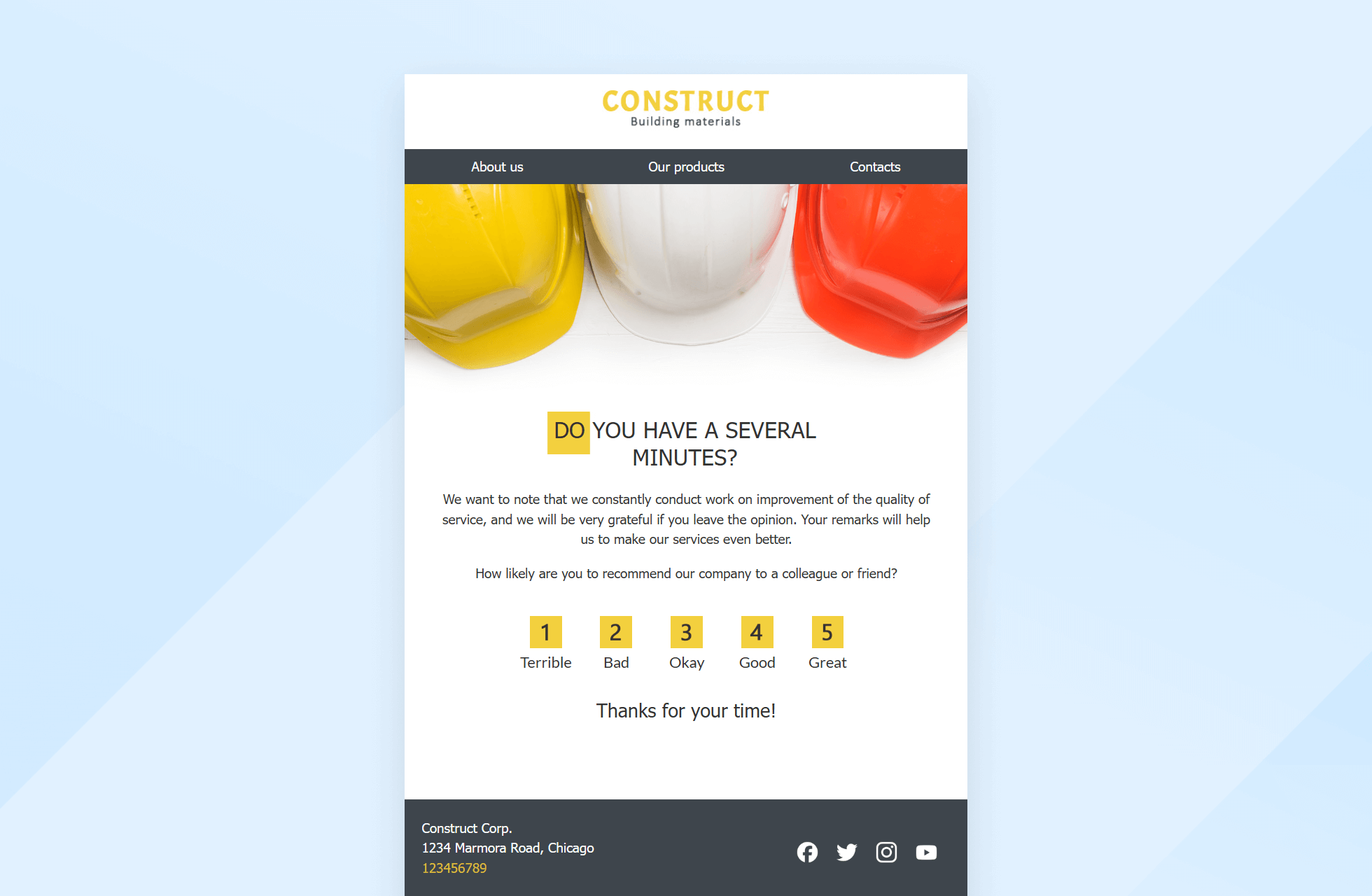 Customer satisfaction survey Textmagic template