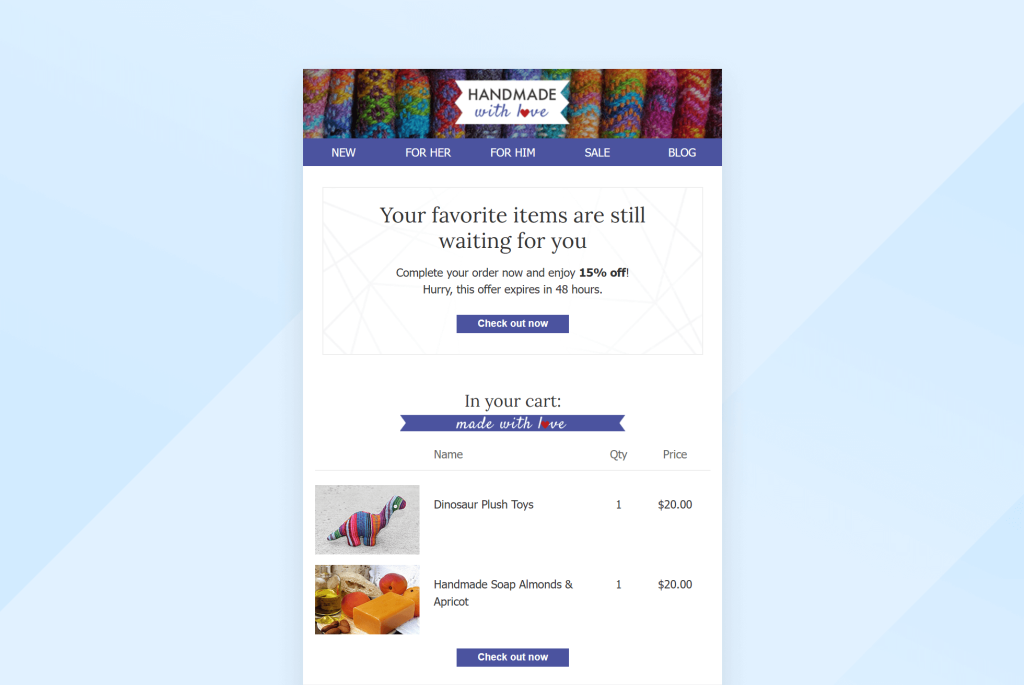 Discount offer email Textmagic template