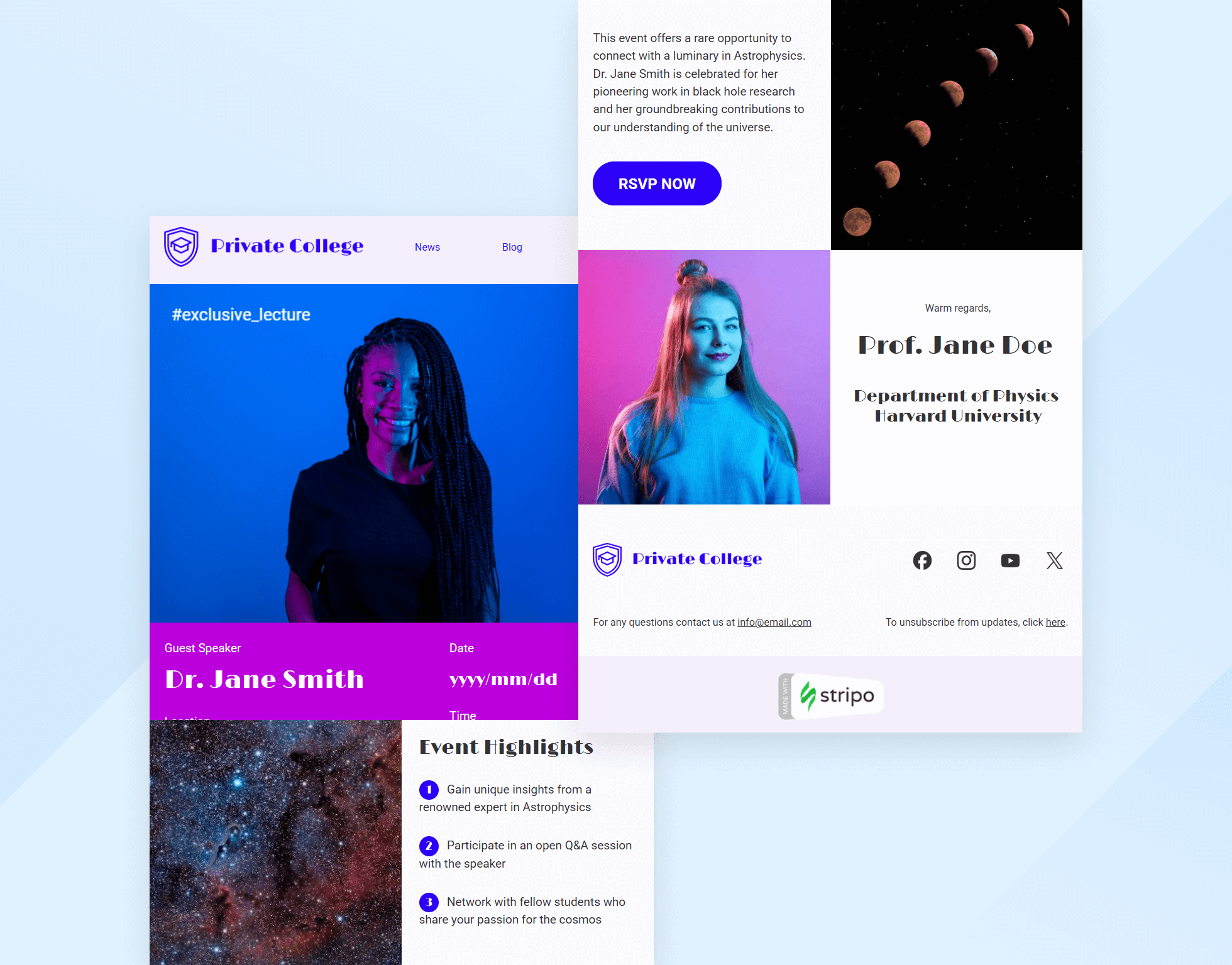 In-person event invitation Textmagic template