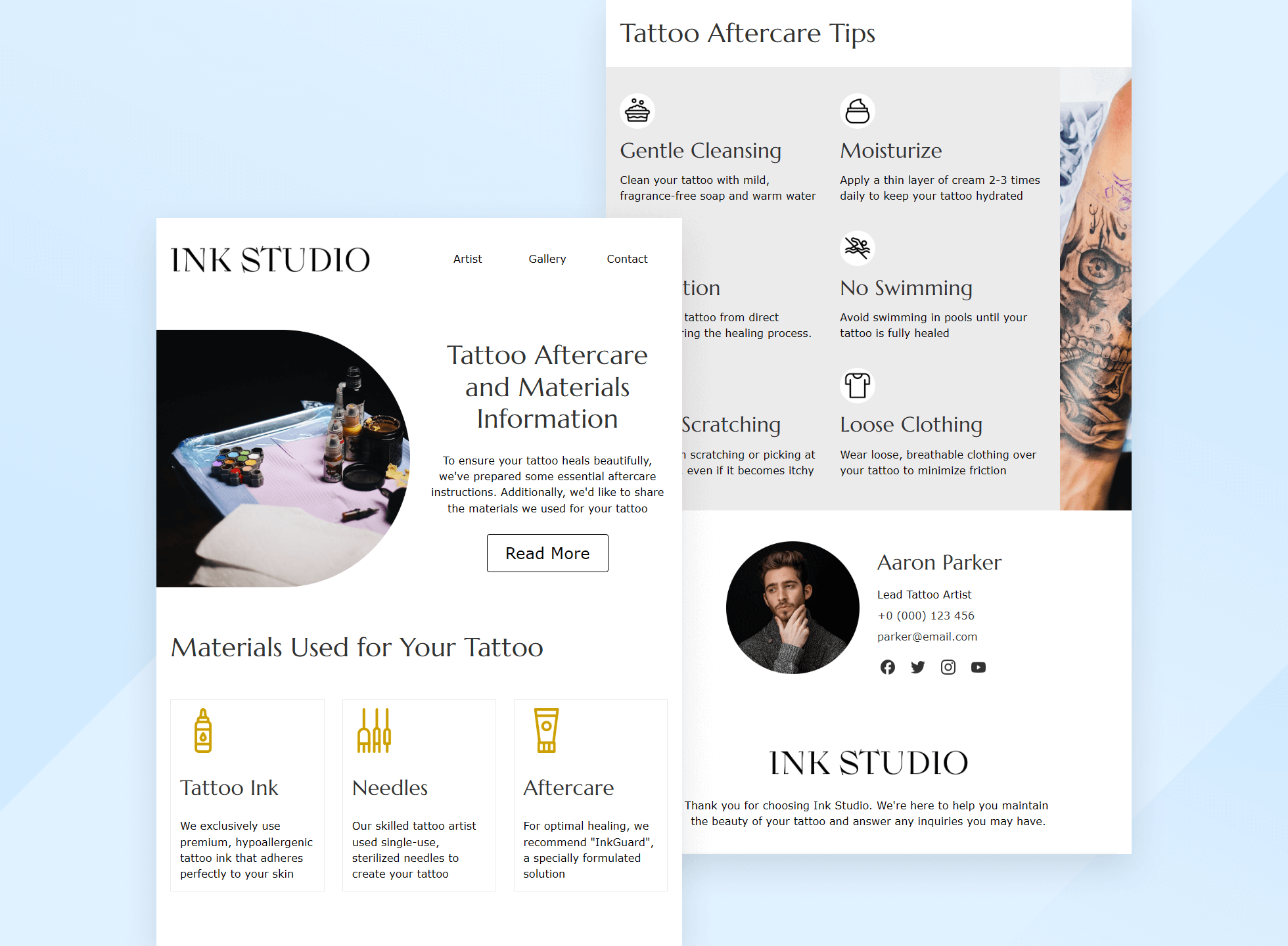 Minimalist design newsletter Textmagic template