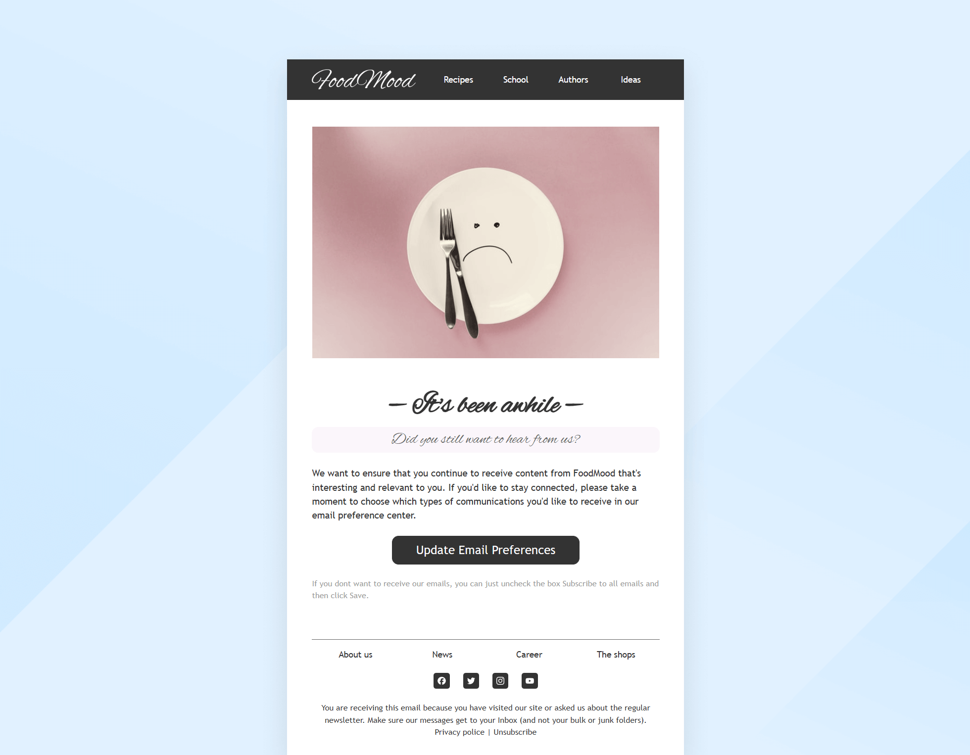 We miss you email Textmagic template