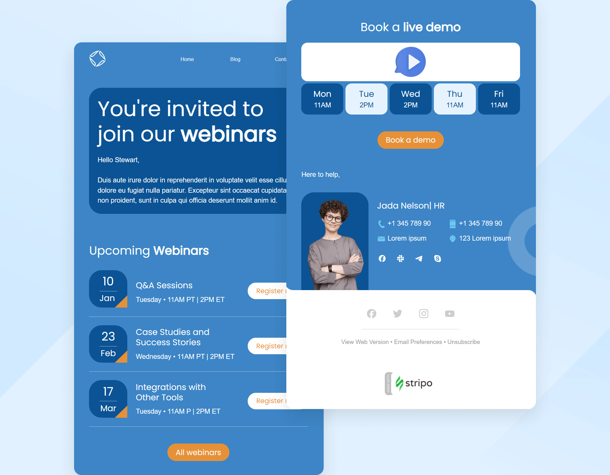 Webinar invitation Textmagic template