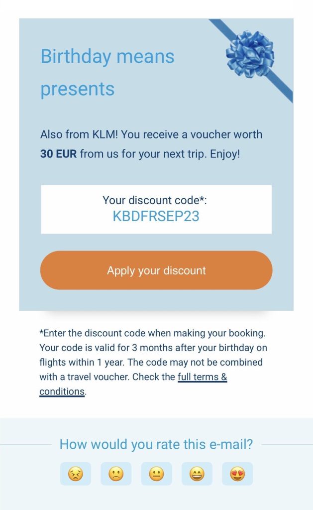 KLM customer communication