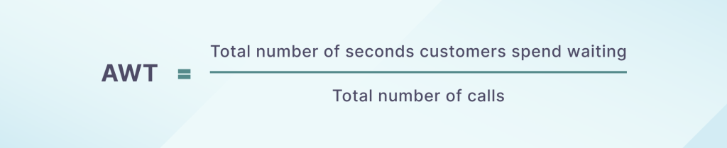 Average waiting time formula