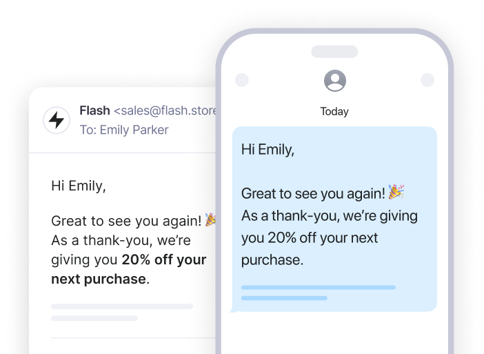 SMS & email campaigns, together