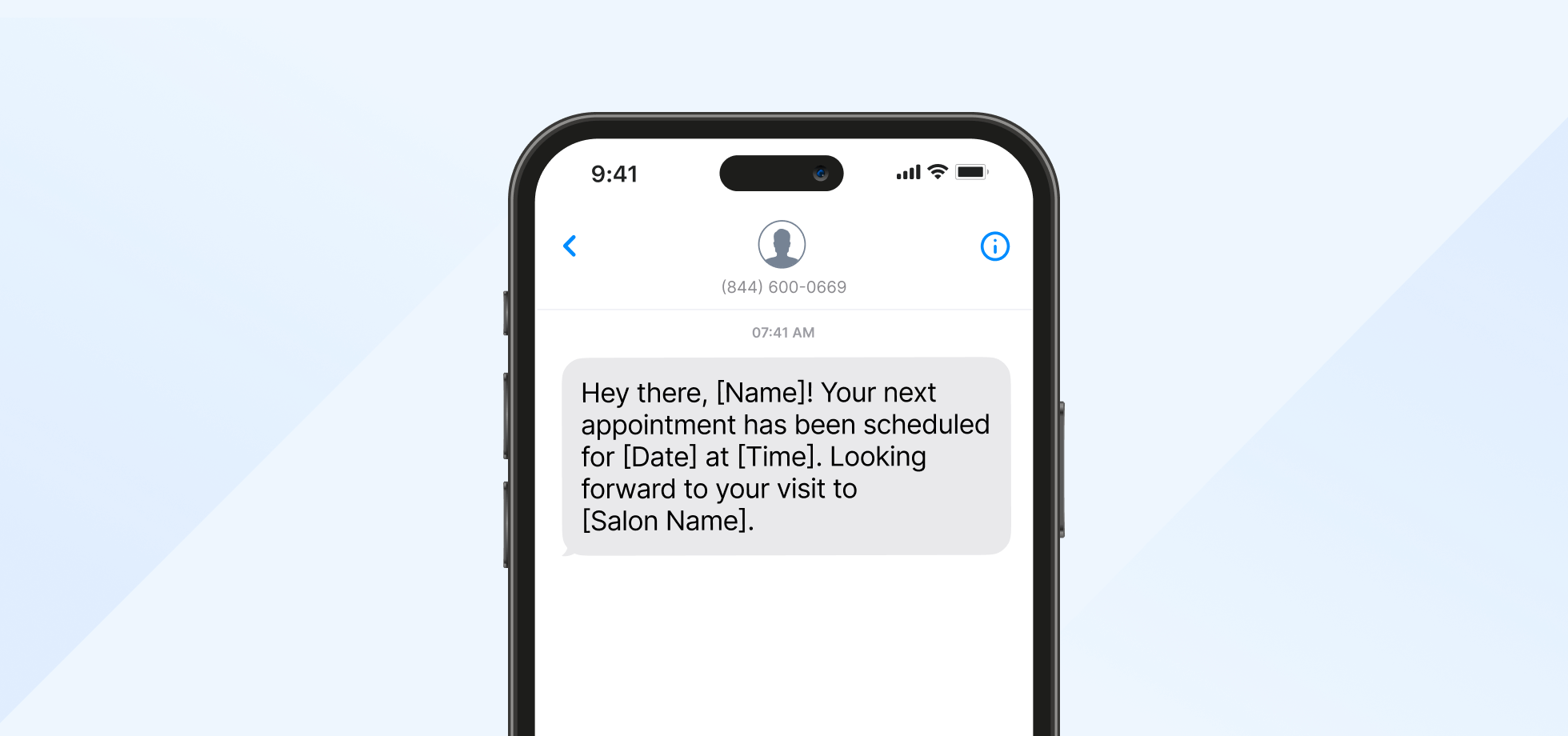 Appointment reminder SMS