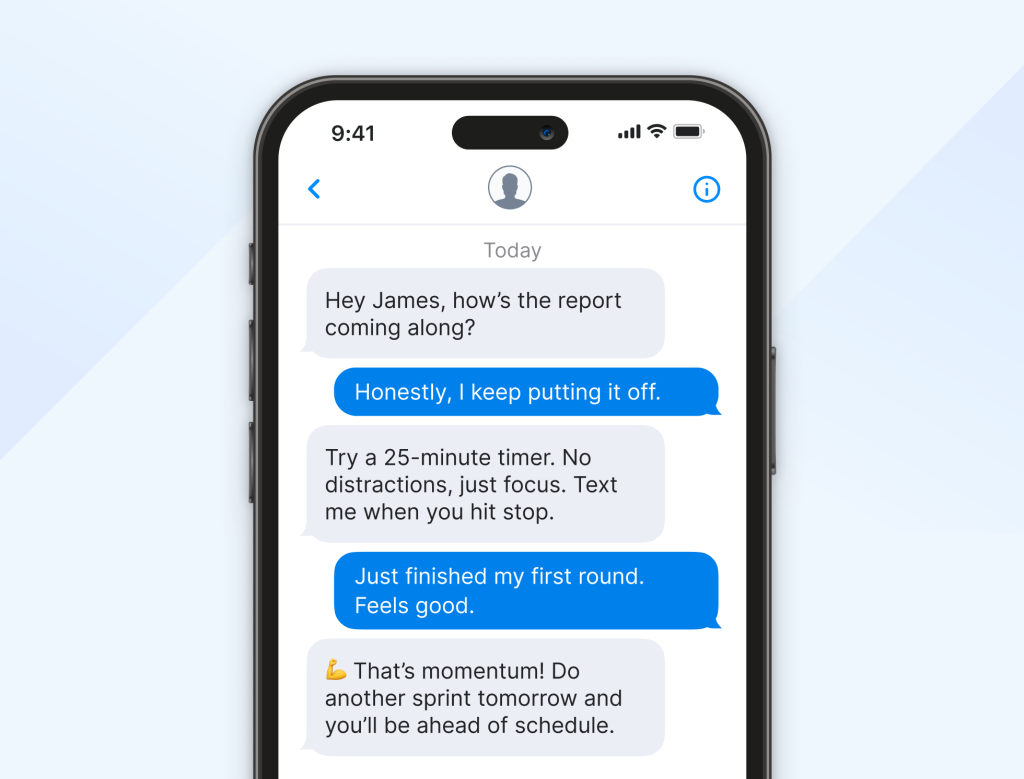 Coaching conversation example