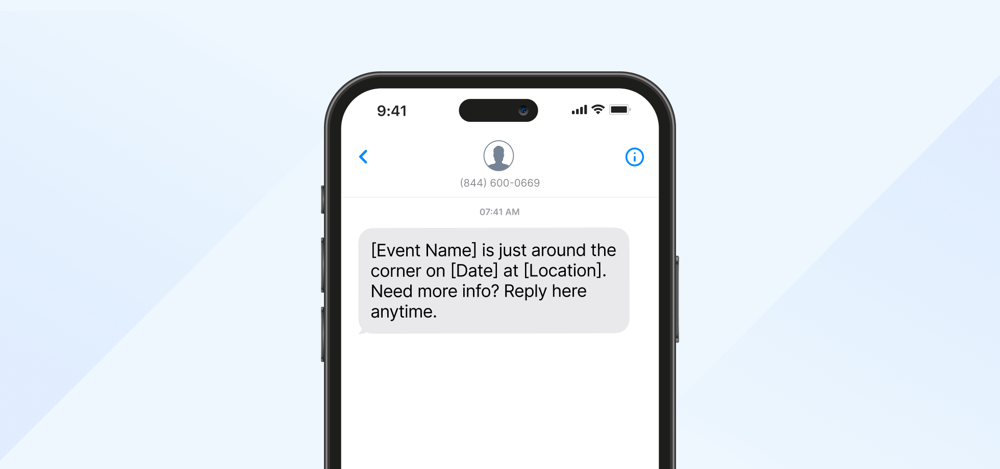 Event reminder SMS