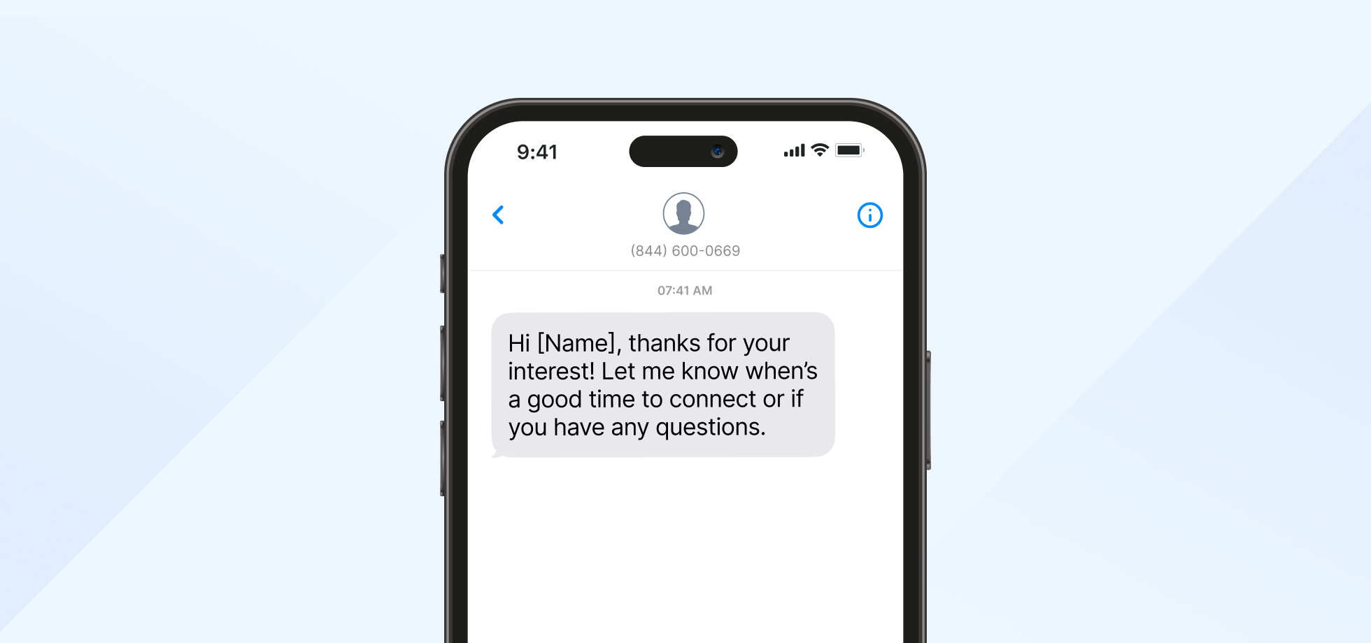 Lead follow-up message