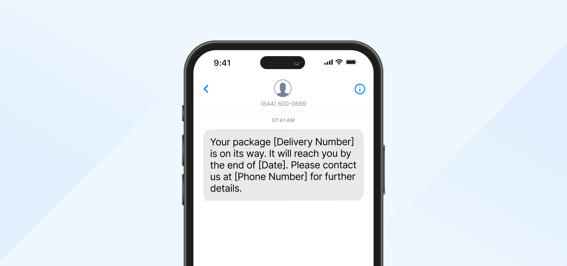 Order status update automated text response