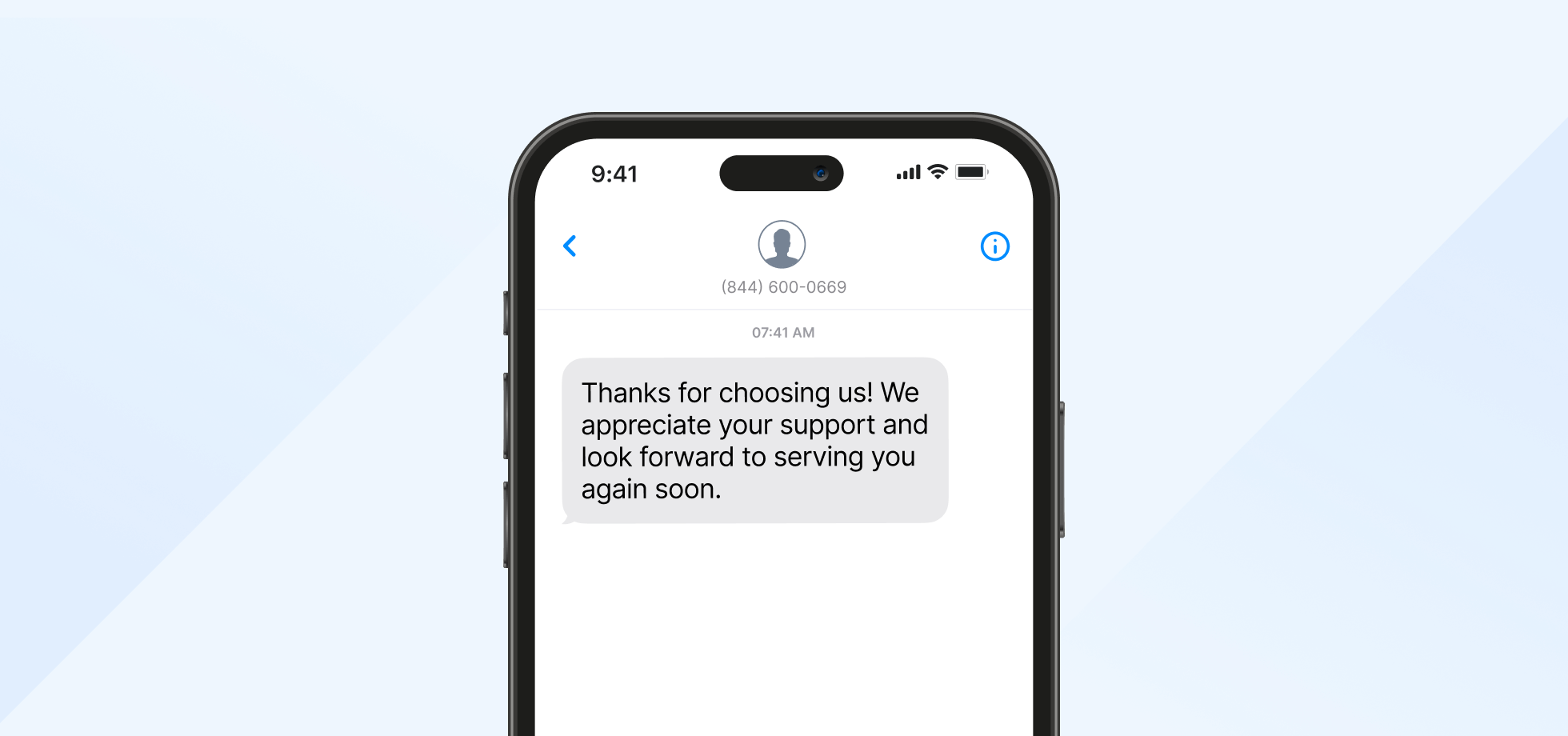 Thank you message