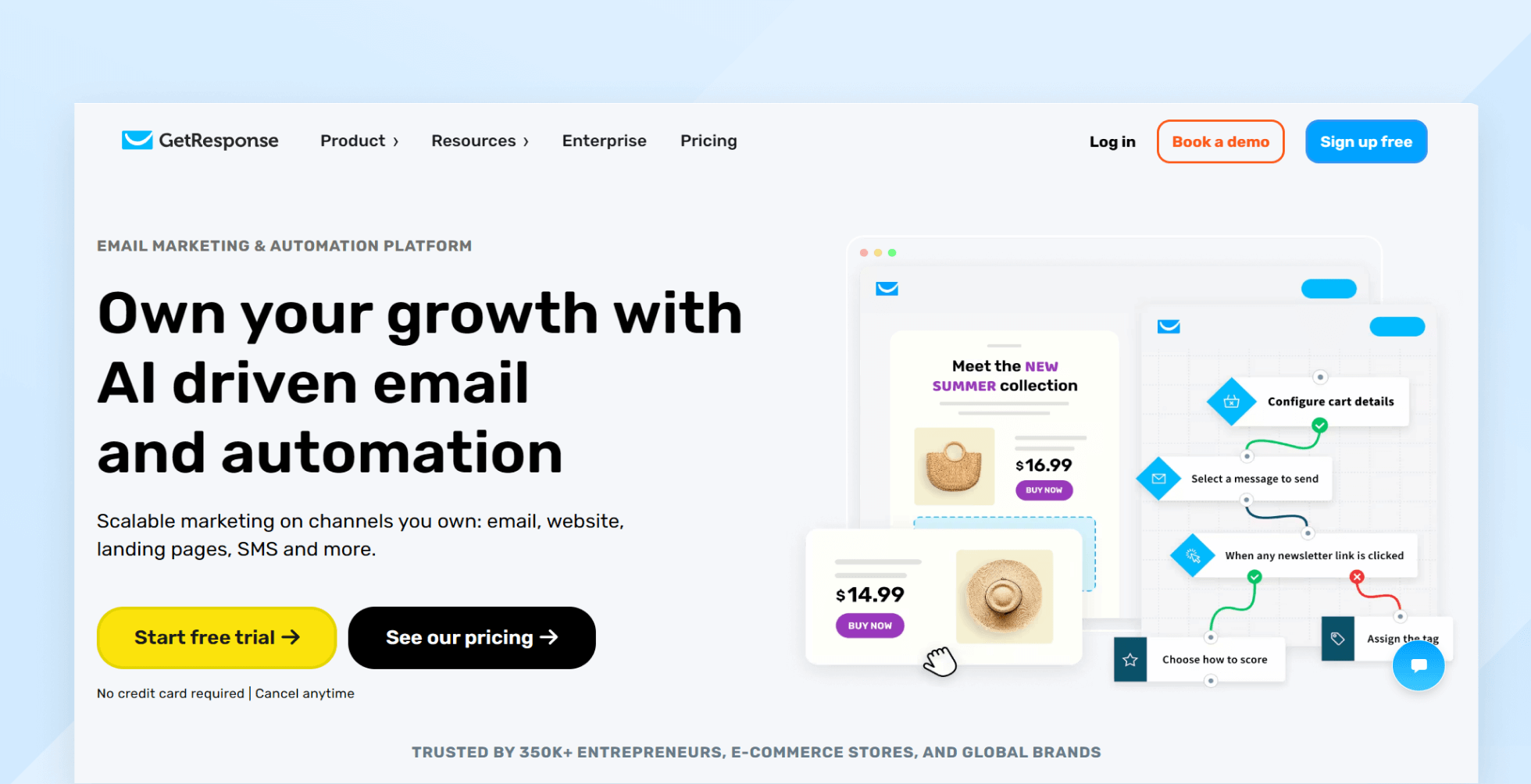 GetResponse homepage