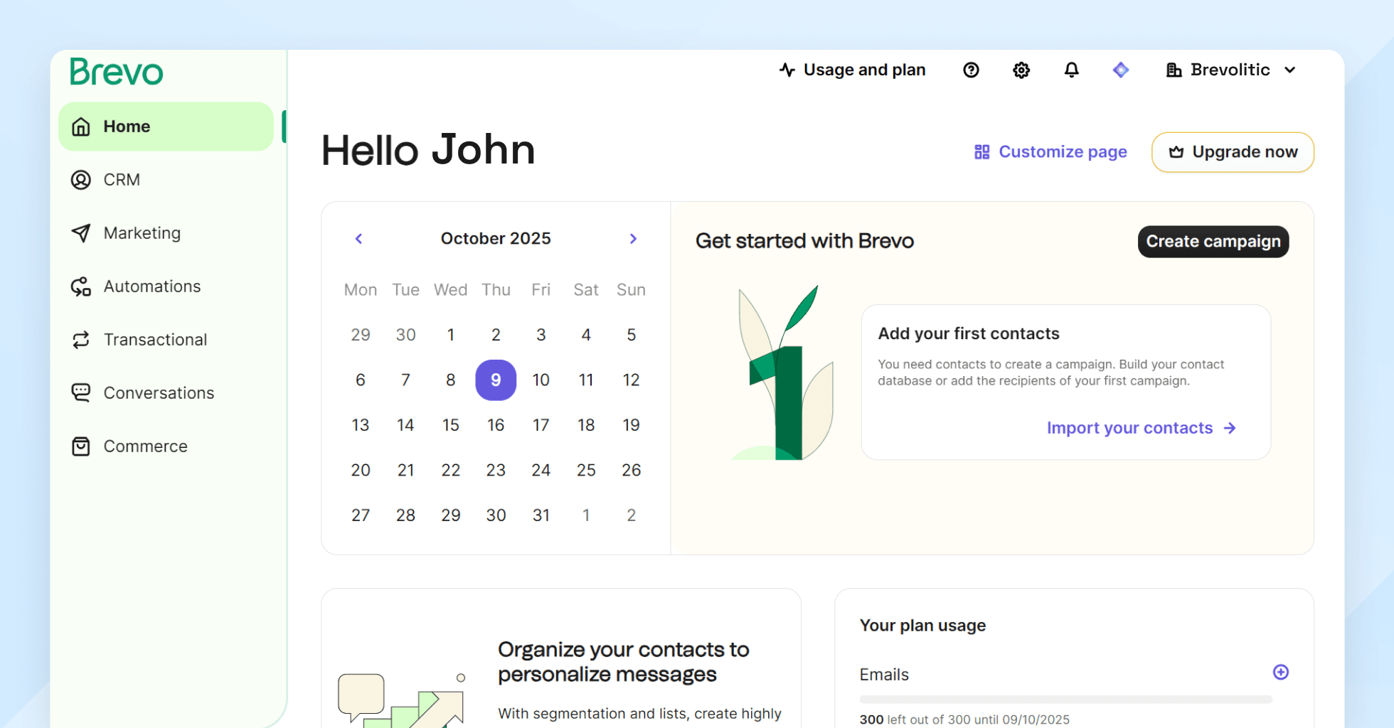 Brevo homepage