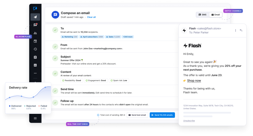 Email campaigns updated