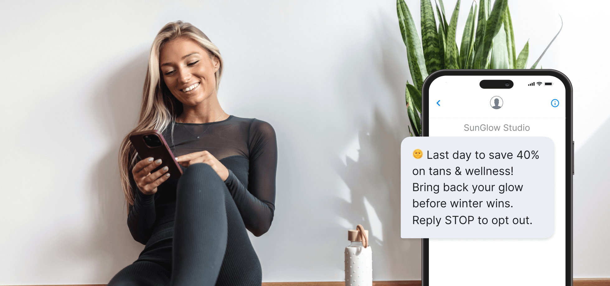 Last-minute SMS reminder on Black Friday