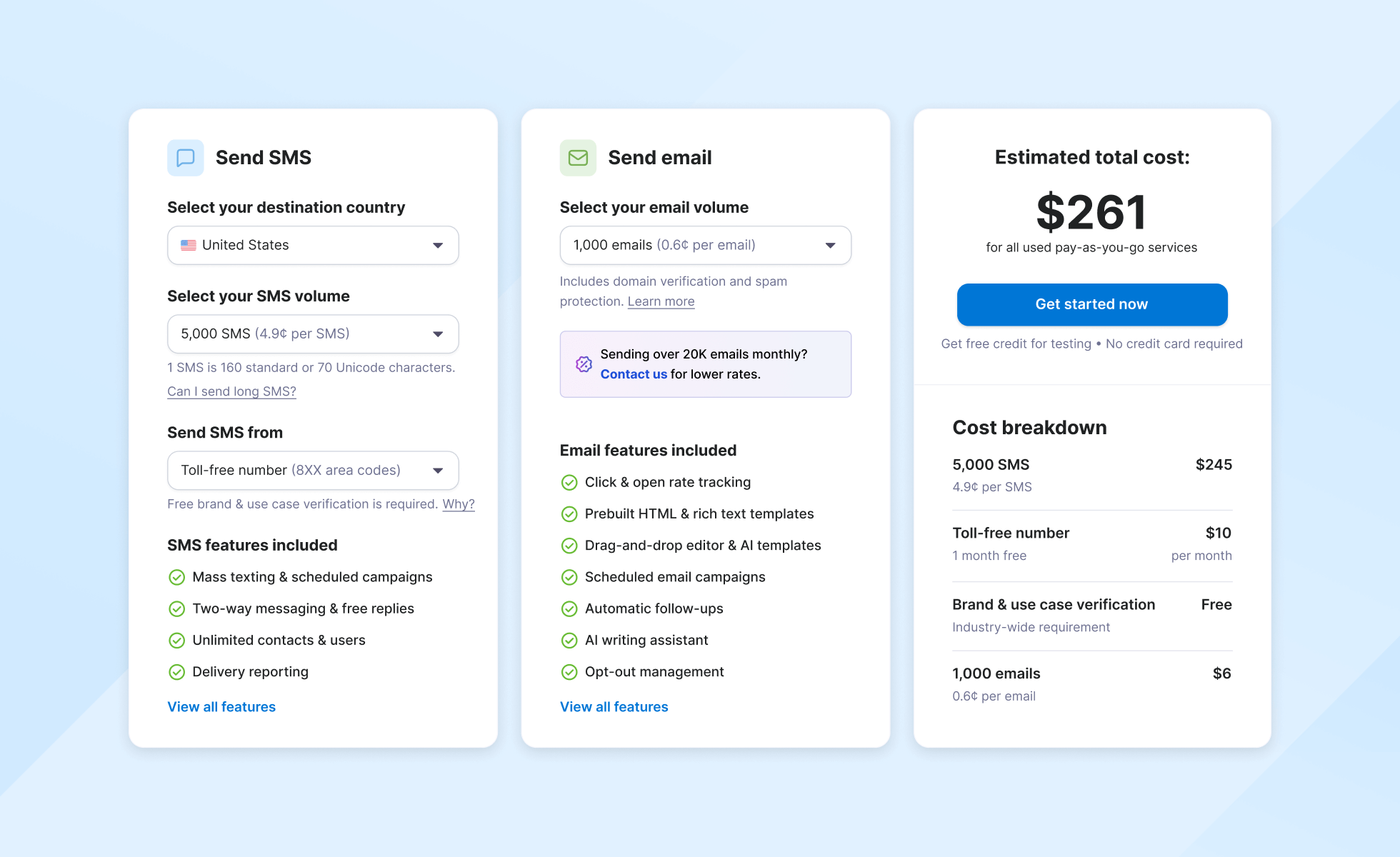 Textmagic pricing overview