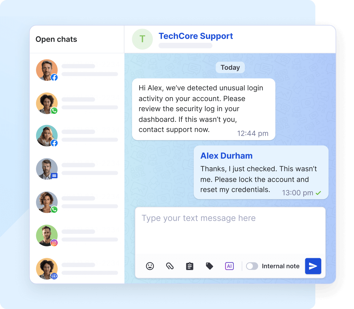 Manage every channel from one inbox
