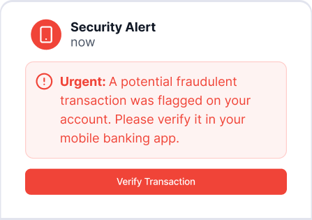 Fraud and phishing alerts