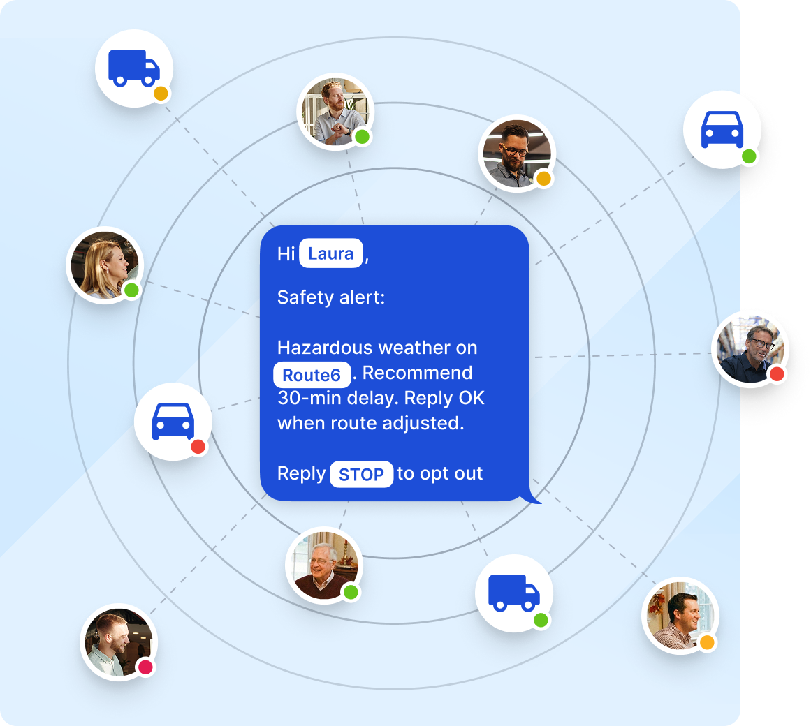 Send fleet-wide messages in seconds